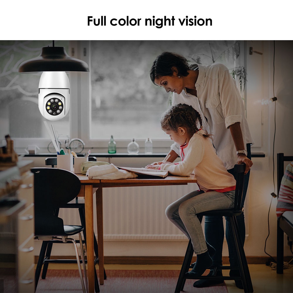ภาพสินค้ากล้องวงจรปิด 1080p HD Bulb Camera E27 Night Vision กันน้ํากล้องกลางแจ้ง Wifi IP Security 360 กล้องพาโนรามา หมุนได้ ตรวจสอบระยะไกล สําหรับโทรศัพท์มือถือ จากร้าน technologcity.th บน Shopee ภาพที่ 3