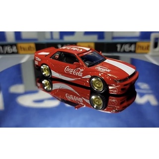 รถโมเดล 1:64 Nissan Silvia s13 Rocket bunny V2 Coca-Cola edition