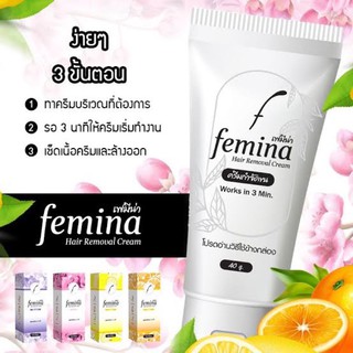 Femina Hair Removal Cream 40 g. เฟมีน่า ครีมกำจัดขน