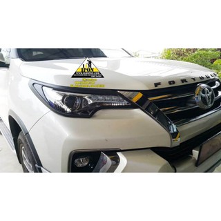 ครอบไฟหน้า ครอบไฟท้ายดำด้าน Fortuner2015-2020