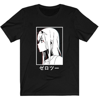 [100% Cotton] เสื้อยืดผ้าฝ้าย พิมพ์ลายอนิเมะ Darling in the FRANXX Zero Two 02 สําหรับผู้ชาย