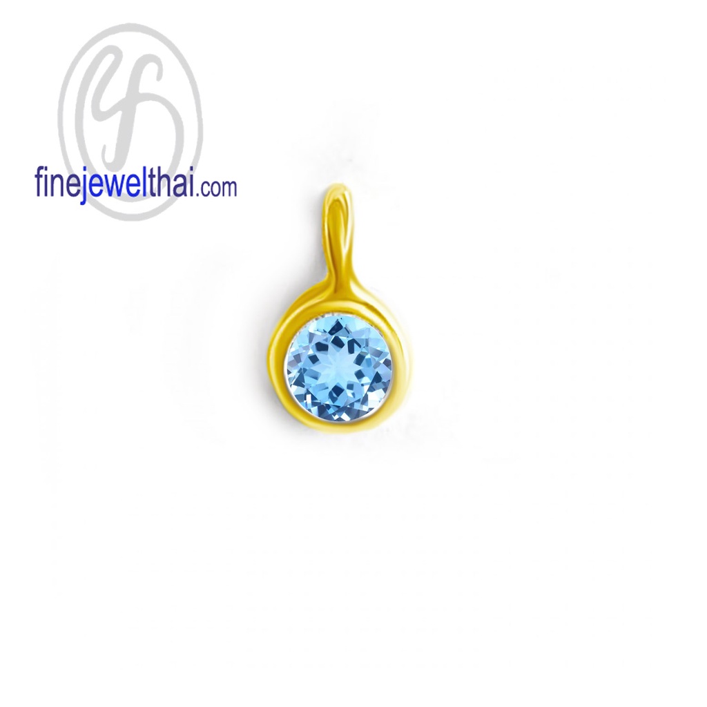 finejewelthai-จี้โทพาซ-โทพาซ-จี้พลอย-พลอยประจำเดือนเกิด-topaz-silver-pendant-birthstone-p1084tp00-ราคาต่อชิ้น