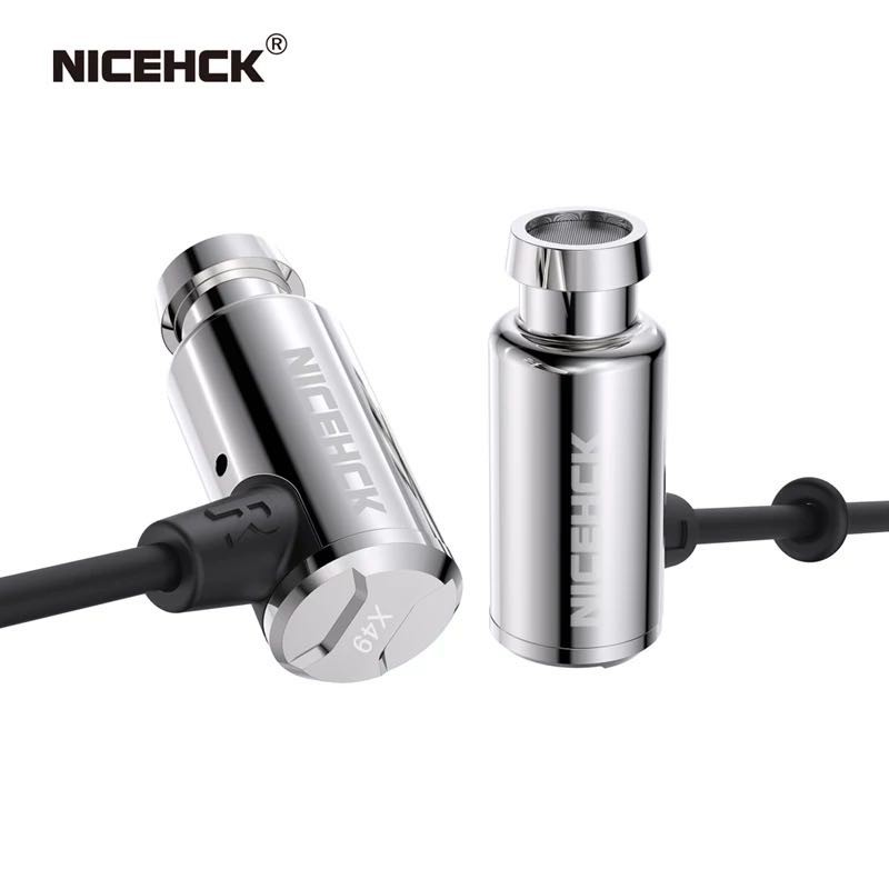 nicehck-x49-single-ba-balanced-armature-driver-mini-earbud-hifi-metal-in-ear-monitor-sleep-game-dj-music-wired-mic-earphone