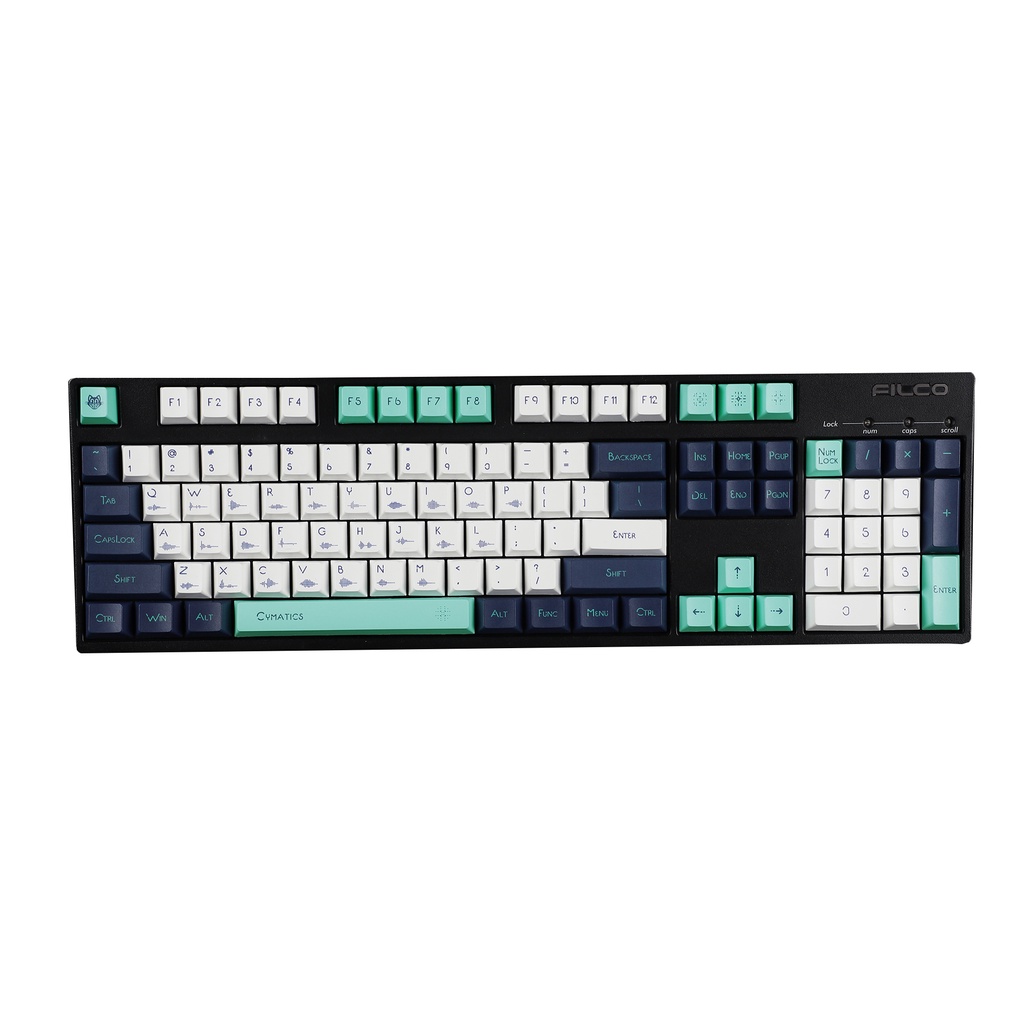YMDK Sound Wave 144 คีย์ Dye Sub Keycaps 5 ด้าน PBT Cherry Profile Key ...