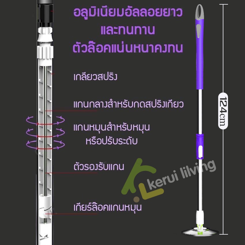 ไม้ถูพื้น-ไม้ม็อบสแตนเลส-ไม้ถู-ไม้ม็อบ-ไม้ม็อบถูพื้น-ไม้ถูพื้นถังปั่น-ไม้ถูบ้าน-อุปกรณ์ทำความสะอาดพื้น