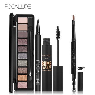 FOCALLURE ซื้อ 1 ชุดแถม 1 ชุดคิ้วอายแชโดว์เครื่องสำอาง