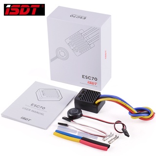 ISDT ESC70 70A Waterproof ESC 2~3S 5V~7.5V Adjustable BEC Programming in APP Phone Control 540/550/775 Brushed Motor For 1/8 Car