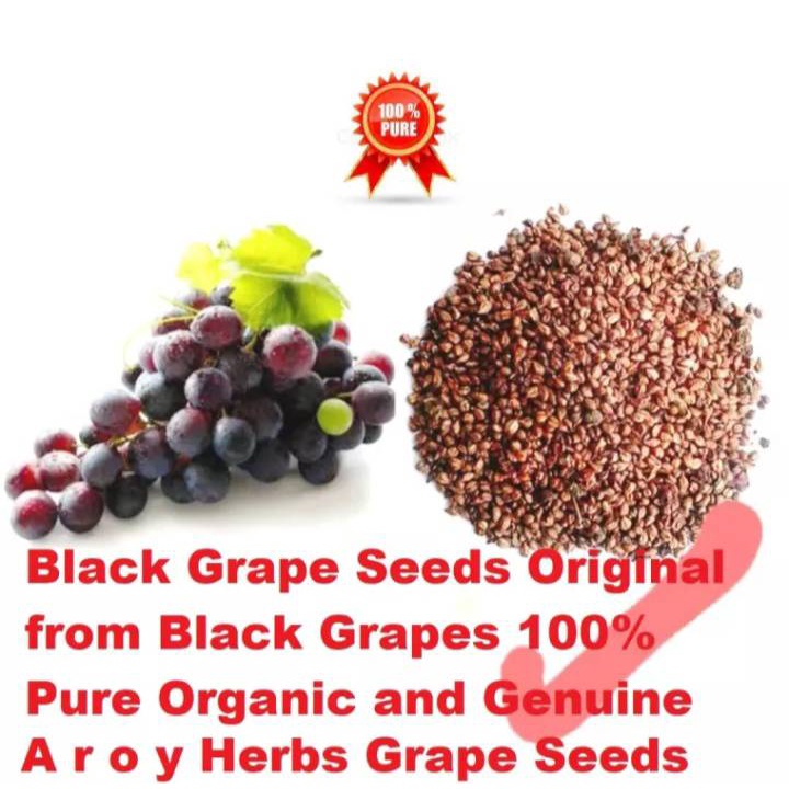 เมล็ดองุ่นดำ Black Grape Seeds Original from Black Grapes 100 Pure