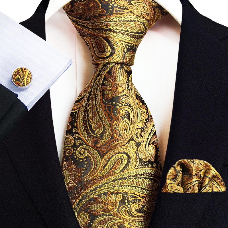 paisley-ชุดเนคไท-ลายดอกไม้-สามชิ้น-ทรงสี่เหลี่ยม-สําหรับผู้ชาย