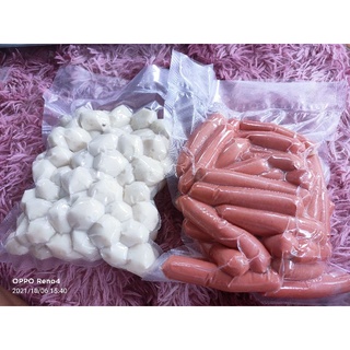 ราคาลูกชิ้นยืนกินบุรีรัมย์แถมฟรีน้ำจิ้มพริกเผาจร้า#ส่งขนส่งแบบเย็นจร้า