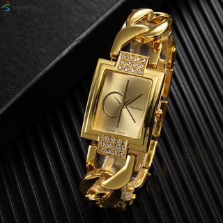 นาฬิกาข้อมือควอตซ์ สายสแตนเลส หน้าปัดสี่เหลี่ยม สีทอง แฟชั่นเรียบง่าย สไตล์นักธุรกิจ สําหรับผู้หญิง 2023