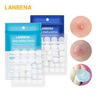 สินค้า LANBENAสติ๊กเกอร์สิวรักษาสิวแผ่นซับสิว แบบโปร่งใสPatch Acne Pimple ลดสิว day and night-0700