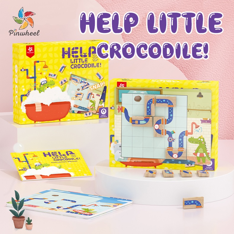 Pinwheel Help Little Crocodile Logic Game (แม่เหล็ก) บอร์ดเกม ช่วย ...