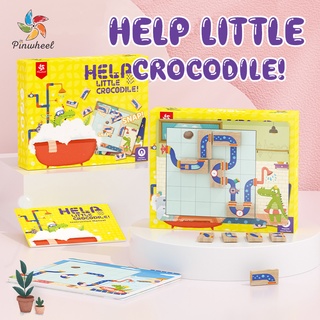 Pinwheel Help Little Crocodile Logic Game (แม่เหล็ก) บอร์ดเกม ช่วยจระเข้ต่อท่อประปา | ของเล่นเสริมพัฒนาการ ของเล่นเด็ก