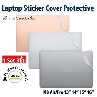พร้อมส่ง💚สติ๊กเกอร์กันรอยรอบตัว MB Air Pro 13” 14” 15” 16"แบบโปร่งแสงเห็นสีตัวเครื่อง Laptop Protectorผิวด้าน/เนื้อmatte