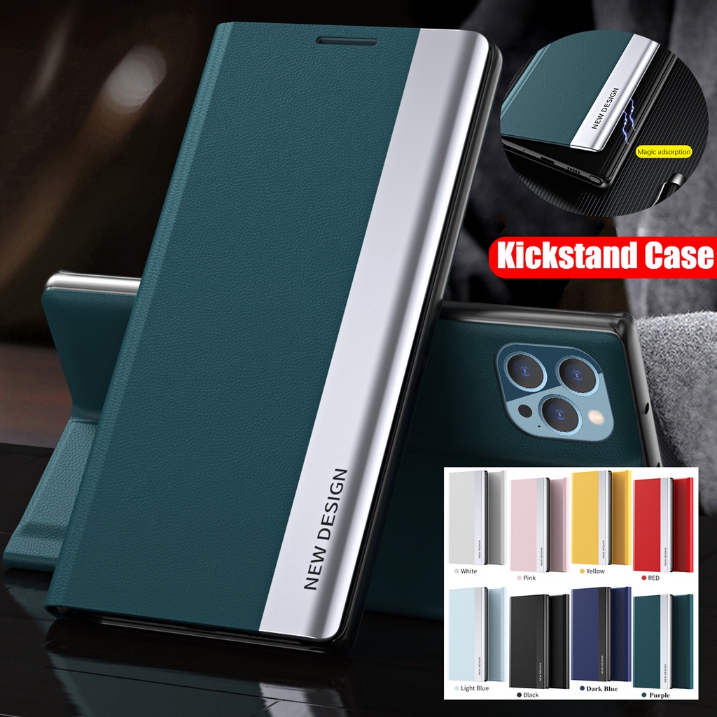for-iphone-14-13-12-11-pro-plus-max-case-ultra-thin-magnetic-leather-flip-stand-holder-cover
