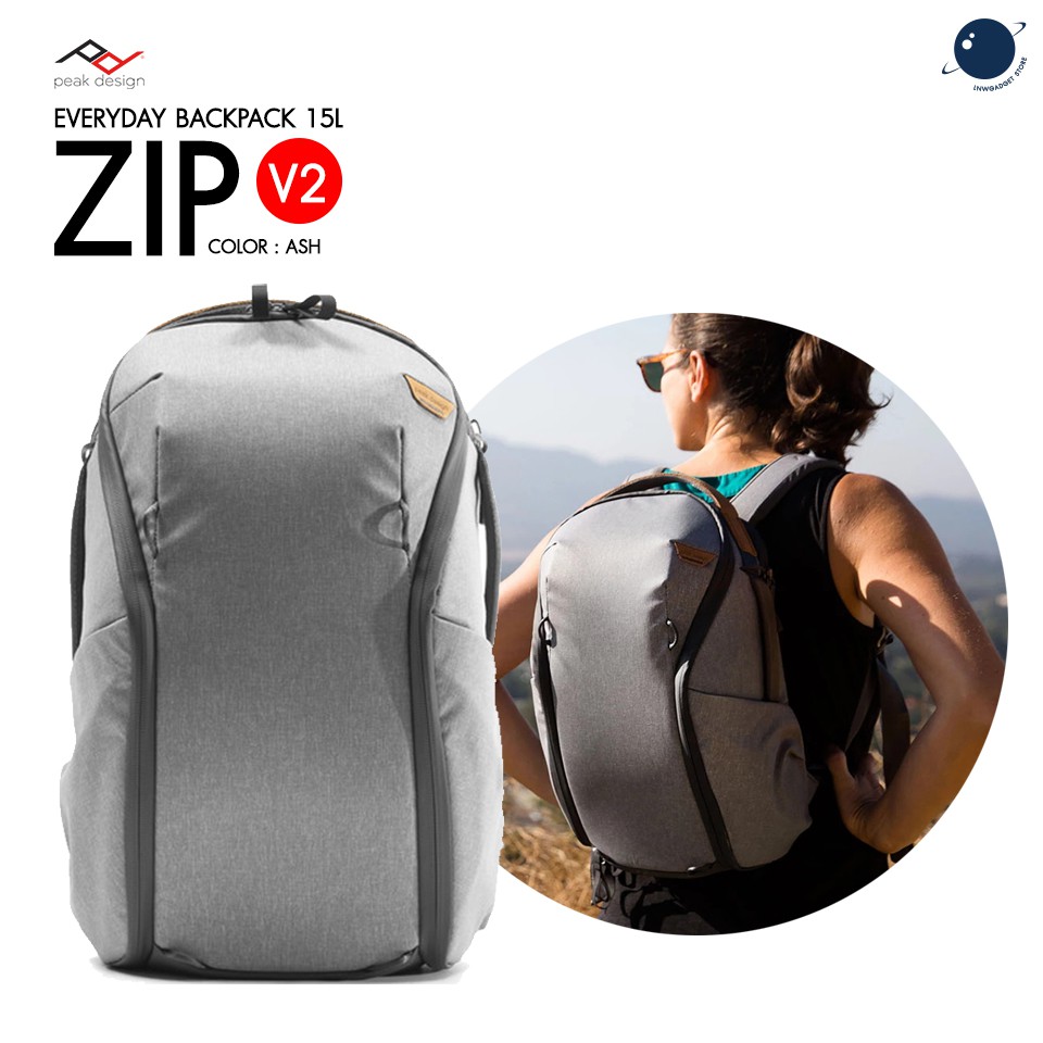 Peak design Everyday Backpack 15L Zip v2 - Ash กระเป๋ากล้องอเนกประสงค์ ...