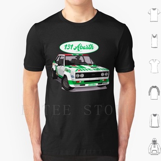 tshirtเสื้อยืดคอกลมฤดูร้อนFiat 131 Abarth Alitalia เสื้อยืด ผ้าฝ้าย พิมพ์ลายรถยนต์ Abarth-Performance Abarth 124 500 สไต