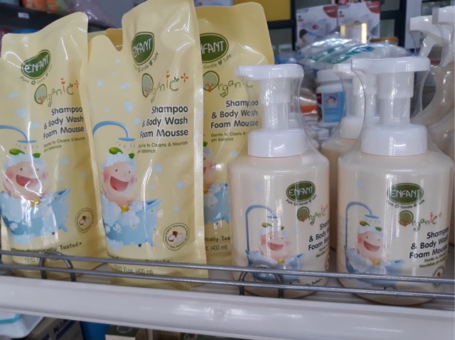 ภาพหน้าปกสินค้าอองฟองต์ออแกนิคพลัสแชมพูแอนด์บอดี้วอชโฟมมูส Shampoo & Body Wash Foam Mousse จากร้าน lovekidsmom บน Shopee