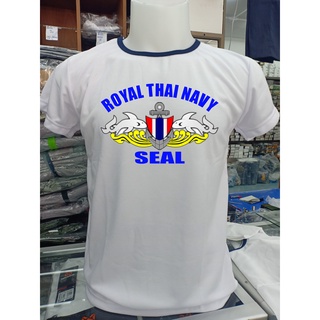 เสื้อน๊อตทหารเรือ ผ้ายืด สกรีนลาย NAVY SEAL