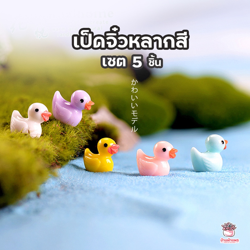 เป็ดจิ๋วหลากสี-เซต-6-ชิ้น-ตุ๊กตาจิ๋ว-โมเดลจิ๋ว-แต่งสวน