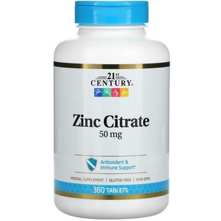 ภาพสินค้า(พร้อมส่ง) 21st Century, Zinc 50 mg 60 Tabs.สังกะสี ลดสิว ควบคุมความมัน เสริมภูมิคุ้มกัน จากร้าน sumherb บน Shopee ภาพที่ 2