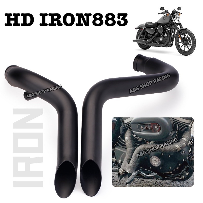 ท่อคู่harley-davidson-iron883-iron1200-forty-eight48-ท่อสูตร-ท่อแต่ง-ท่อ-ปลายท่อxl883-x48-harlay-davidson