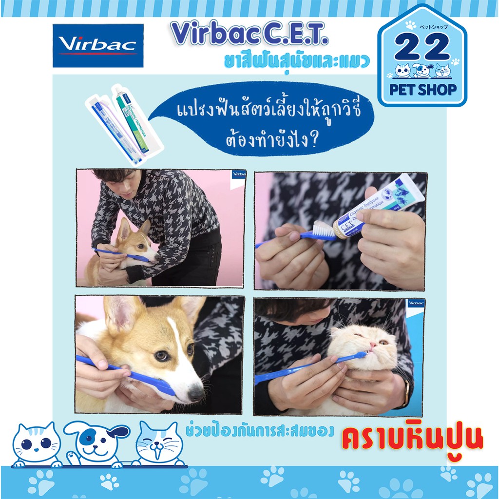 virbac-c-e-t-ยาสีฟันสำหรับสุนัขและแมว-ควบคุมคราบฟัน-ป้องกันการเกิดหินปูน-ลดกลิ่นปาก-รสชาติอร่อย-จาก-usa