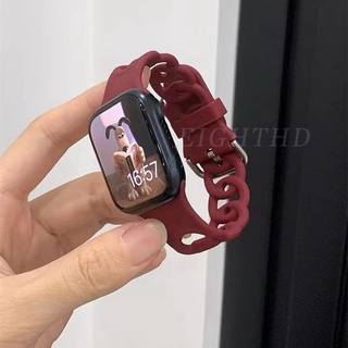 สายนาฬิกาข้อมือซิลิโคน สีพื้น สําหรับ Smart Watches Series 8 7 6 SE 5 4 3 2 1 ขนาด 41 มม. 45 มม. 44 มม. 42 มม. 40 มม. 38 มม.