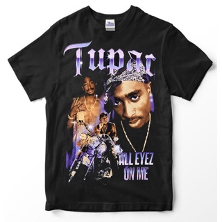 เสื้อยืดผ้าฝ้ายเสื้อยืด พิมพ์ลาย Tupac travis scott ice cube dog eminem ALL EYEZ ON ME สําหรับผู้ชายL XL  XXL 3XL