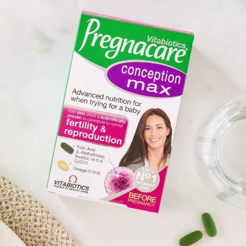 พร้อมส่ง-วิตามินช่วยเพิ่มโอกาสในการตั้งครรภ์-vitabiotics-pregnacare-conception-max