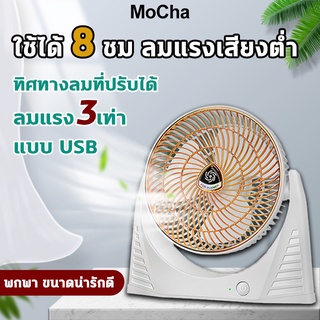 พัดลมชาร์จ พัดลมตั้งโต๊ะ แบบพกพา อากาศวงจร พัดลมมินิ สายชาร์จอินเตอร์ Mini Fan Rechargeable ปรับแรงลมได้ ปรับได้ 3 ระดับ