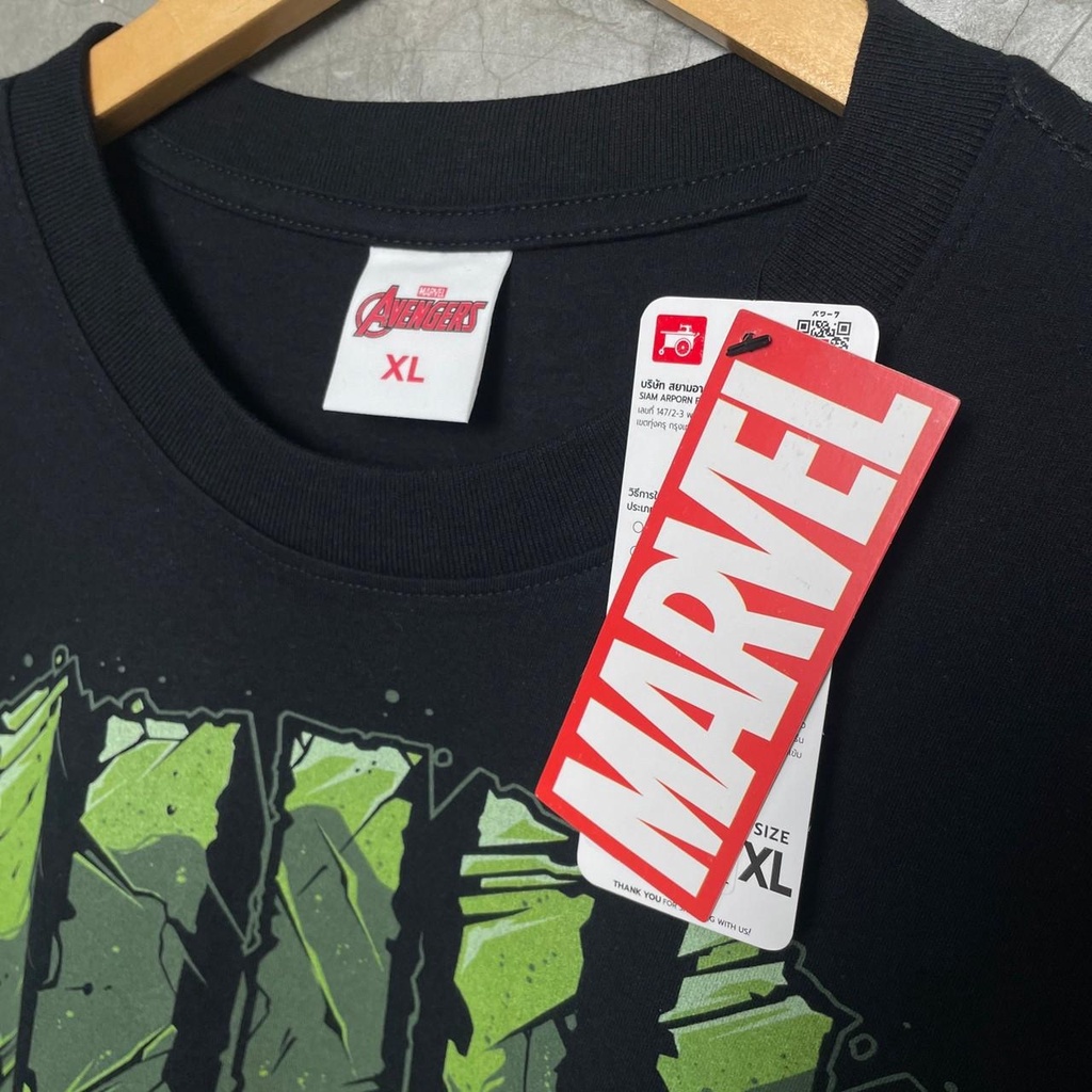 marvel-เสื้อยืด-สีดำ-ลาย-hulk-ฮัลค์-ยักษ์ตัวเขียว-ลิขสิทธิ์-มาร์เวล-แท้-100-mx-002