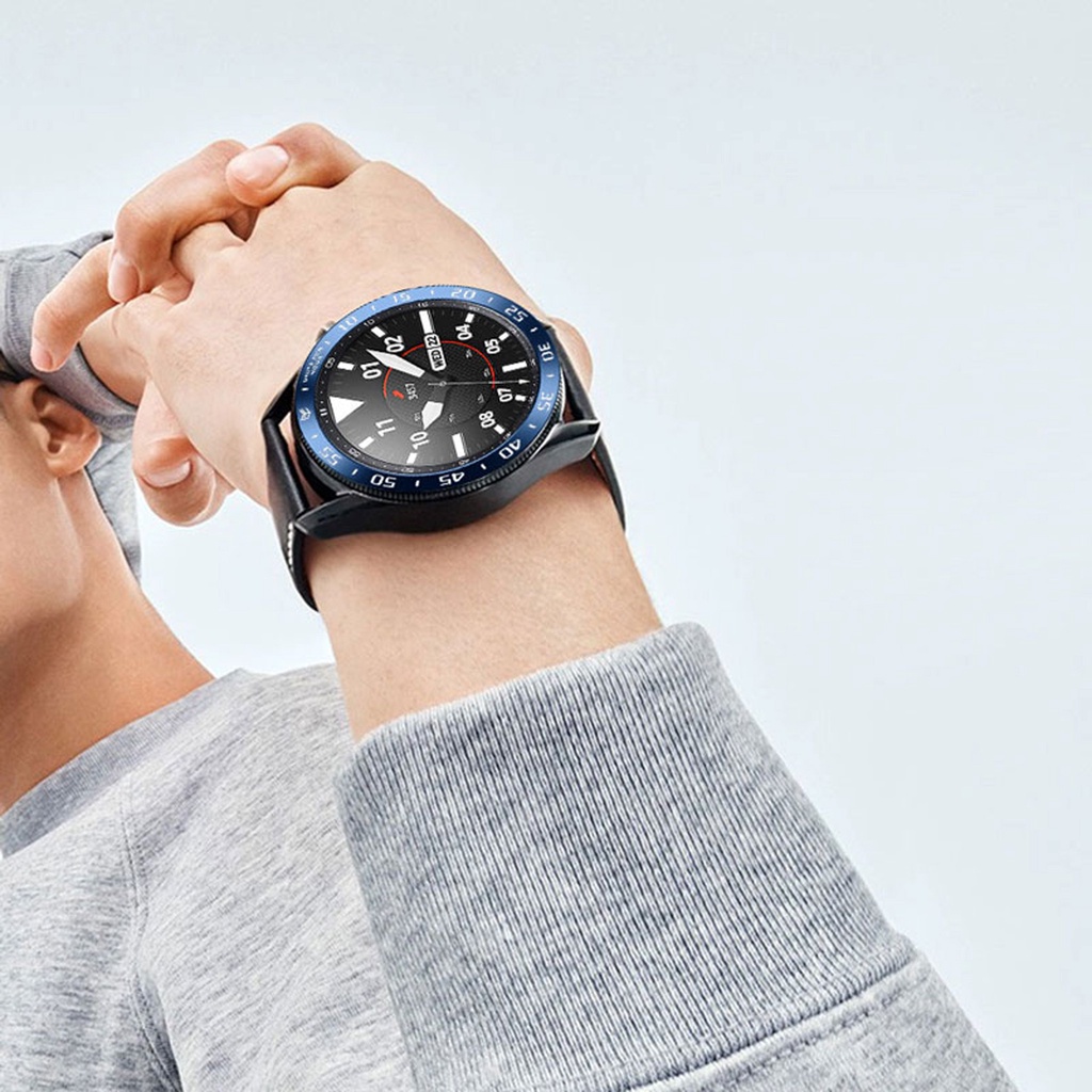 bezel-3-กรอบหน้าปัดโลหะอย่างดี-ไม่ลอก-for-galaxy-watch-3-45-mm-กรอบหน้าปัด-smart-watch-สวยหรู-ดูดี-เท่-แข็งแรง-กาว-3m