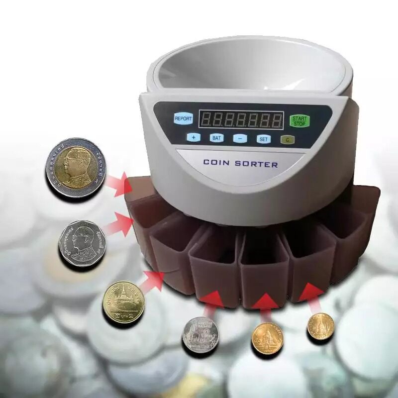 เครื่องนับเหรียญ-coin-counter-เครื่องคัดแยกเหรียญแบบอัตโนมัติ-สำหรับเหรียญ-เหรียญไทยทุกชนิด-electronic-coin-sorter-display-the-total-value-and-quantity-for-0-25-10baht