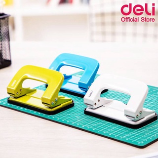 Deli 0136 2-Hole Punch เครื่องเจาะกระดาษ 10 แผ่น 2 รู สำหรับเข้าเล่ม (คละสี) ตุ๊ดตู่ ที่เจาะ ที่เจาะกระดาษ กระดาษ school