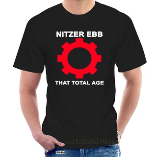 เสื้อยืดผ้าฝ้ายพิมพ์ลายขายดี เสื้อยืดแขนสั้น พิมพ์ลาย Nitzer Ebb That Total Age สีดํา สําหรับผู้ชาย ไซซ์ S M L XL 2XL087