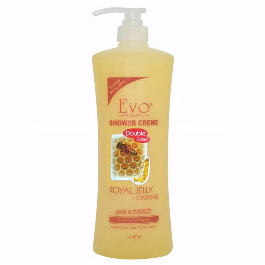 อีโว-ครีมอาบน้ำนมผึ้งผสมโสม-evo-shower-creme-royal-jelly-ginseng-1000ml