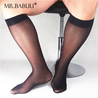 สินค้า MR.BABUU ถุงเท้าธุระกิจ ถุงเท้าชาย ถุงเท้ายาวใต้เข่า ถุงเท้าติดแอร์ ถุงเท้าบาง รุ่น0028