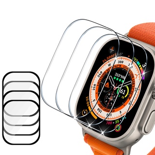 3d PMMA ป้องกันหน้าจอ ครอบคลุมเต็มรูปแบบ สําหรับ Apple Watch Ultra 49 มม. กระจกนิรภัย ป้องกันรอยขีดข่วน iwatch