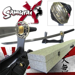 JAPAN ดาบซามูไร คาตานะ Samurai ใบดาบเปิดคม ดาบนินจา + ผ้าและกล่องไส่ดาบอย่างดี ดาบ MY-4