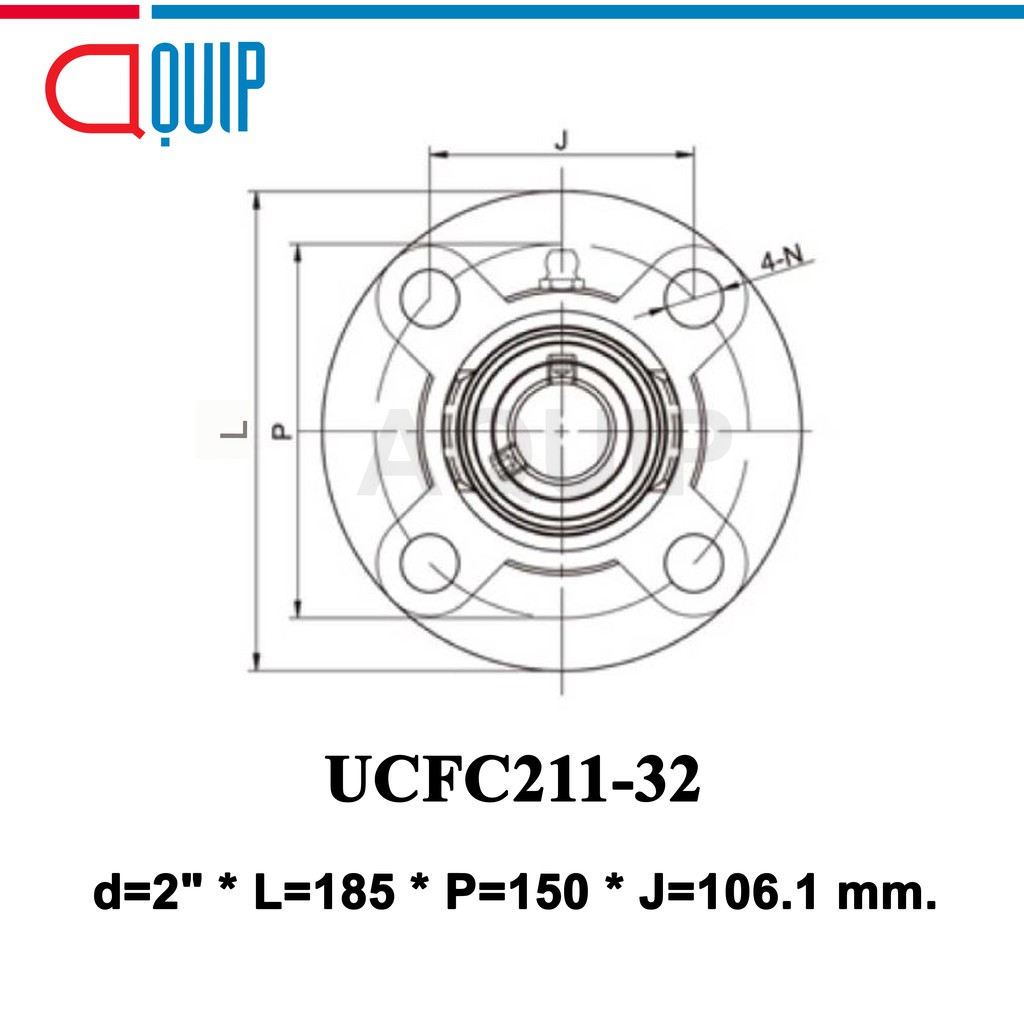 ucfc211-32-ubc-ตลับลูกปืน-bearing-units-ucfc-211-32-เพลา-2-นิ้ว