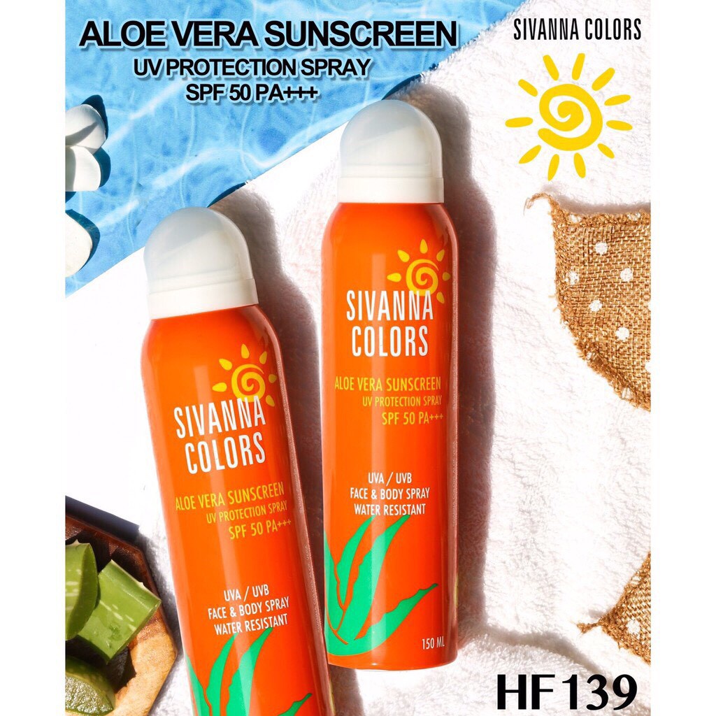 สเปรย์กันแดด-sivanna-colors-aloe-vera-sunscreen-uv-spray-spf50-pa-hf139-150-มล