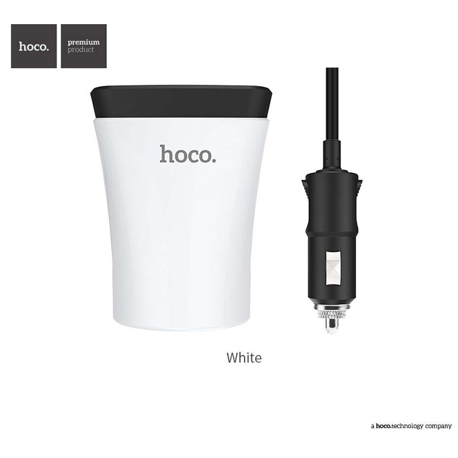 Hoco ขยายช่องจุดบุหรี่ 2 ช่อง + USB 2 port Function Cup Charger ...