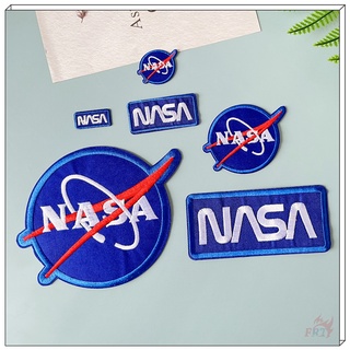 ♥ แผ่นรีดติดเสื้อ ลาย NASA สําหรับสํารวจพื้นที่ ♥ แผ่นแพทช์รีดติดเสื้อ DIY (6 แบบ) 1 ชิ้น