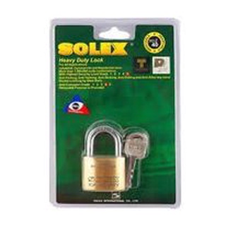 กุญแจล็อค แม่กุญแจ Solex ของแท้100% สีทองเหลือง หูสั้น ขนาด 40มม. พร้อมลูกกุญแจ3ดอก