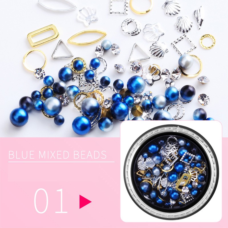 อะไหล่รวมติดเล็บ-ตกแต่งเล็บ-diy-หลากหลายสี