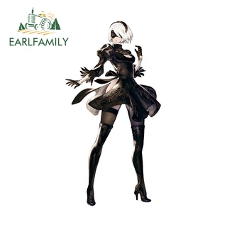 Earlfamily สติกเกอร์กันแดด กันรอยขีดข่วน กันน้ํา NIER 2B 13 ซม. x 6.7 ซม. สําหรับตกแต่งรถยนต์ รถจักรยานยนต์