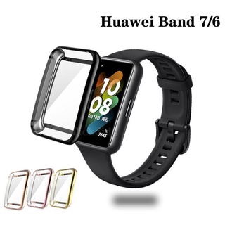 สินค้า เคส TPU นิ่ม แบบใส กันรอยหน้าจอ 360 สําหรับ Huawei Band 7 6 Huawei Honor Band 6