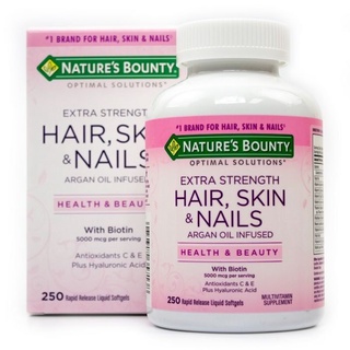 NATURES BOUNTY Hair,Skin &amp; Nails Argan Oil Infused 250 Softgels